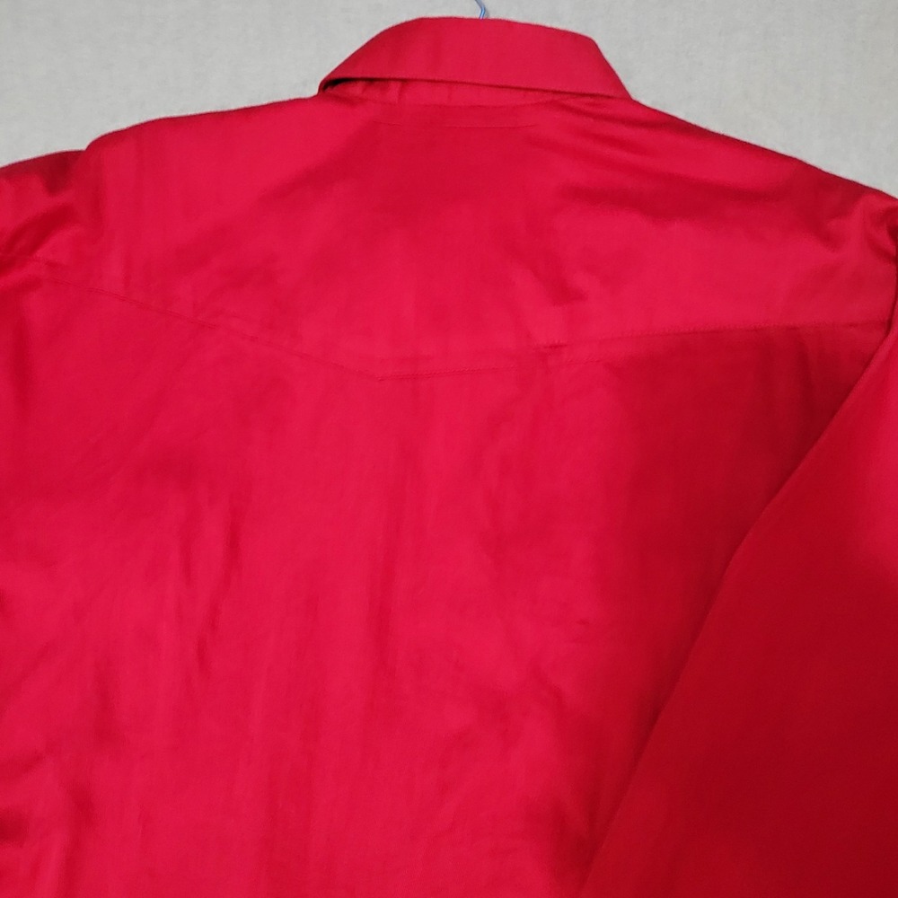 Vintage Wrangler Big Man X-Long Tails Red Shirt 18-36 BIG - Picture 9 of 14